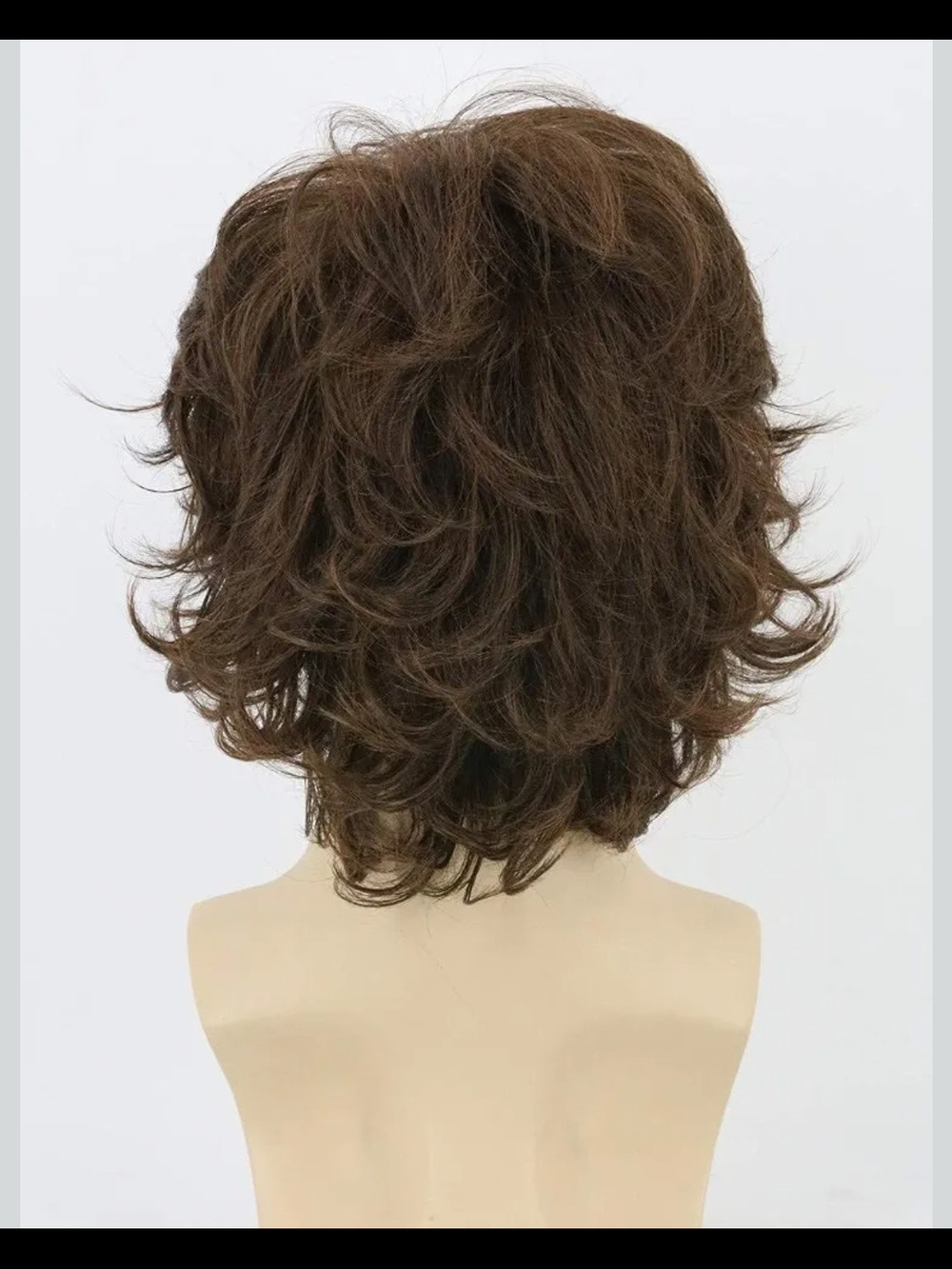 70s Men's Wig Set Rockstar Hippie Wig for Men Shaggy Brown Wig w/ Fake Mustache - Picture 6 of 13